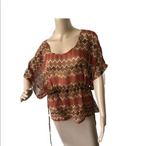Lily White Sheer Dolman Blouse
